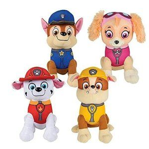 Toy Rover Paw Patrol 9 Inch Skye Marshall Chase and Rubble Stuffed Plush Toy Set